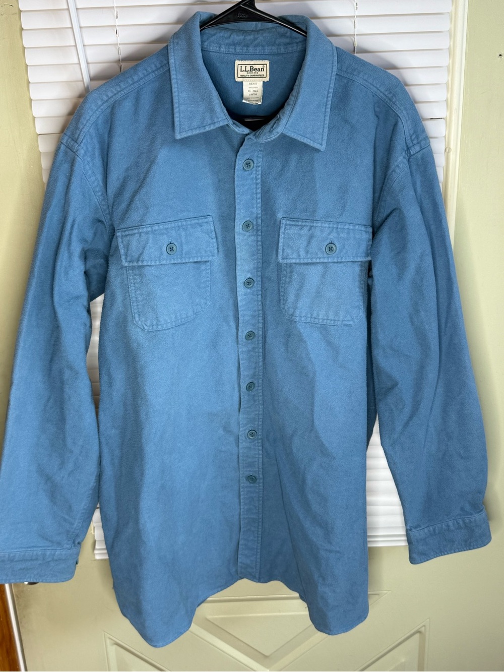 L.L. Bean Men's XL-Tall Cotton Shirt in Light Blue